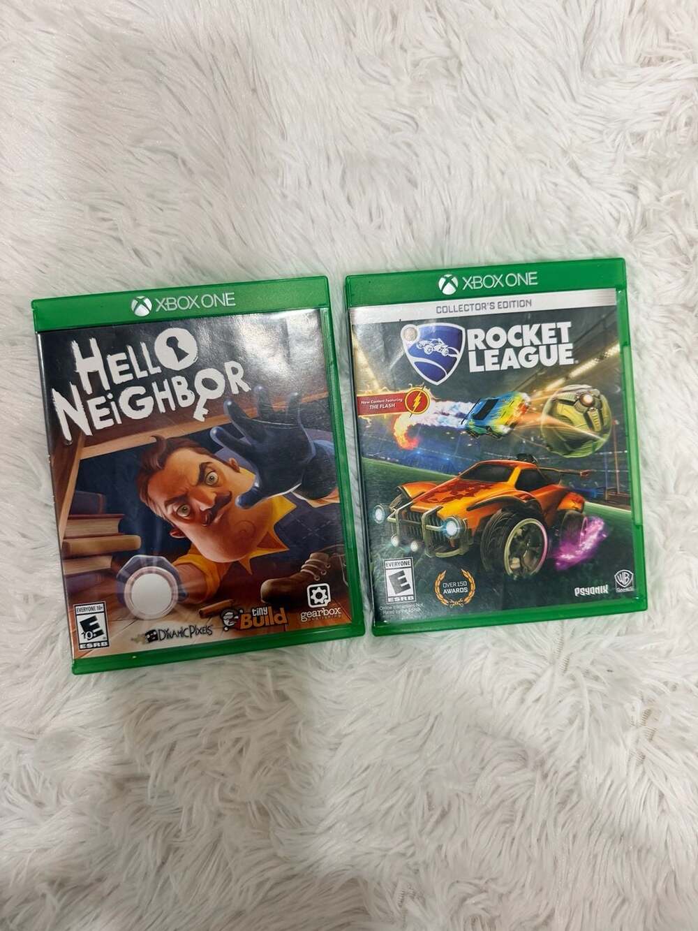 Hello Neighbor and Rocket League Collector's Edition Xbox One Games Lot